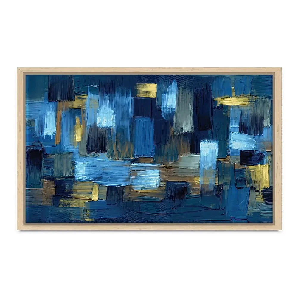 Navy Brush Strokes Canvas Print Navy Brush Strokes Canvas Print | Navy Canvas Art Print | Navy Canvas wall art product artGALINI at pm.me / Shutterstock