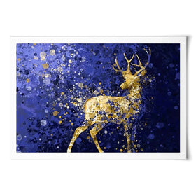 Navy Deer Splash Art Print Navy Deer Splash Art Print wall art product D Mosconi
