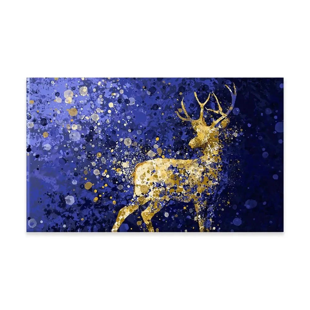 Navy Deer Splash Canvas Print Navy Deer Splash Canvas Print wall art product D Mosconi