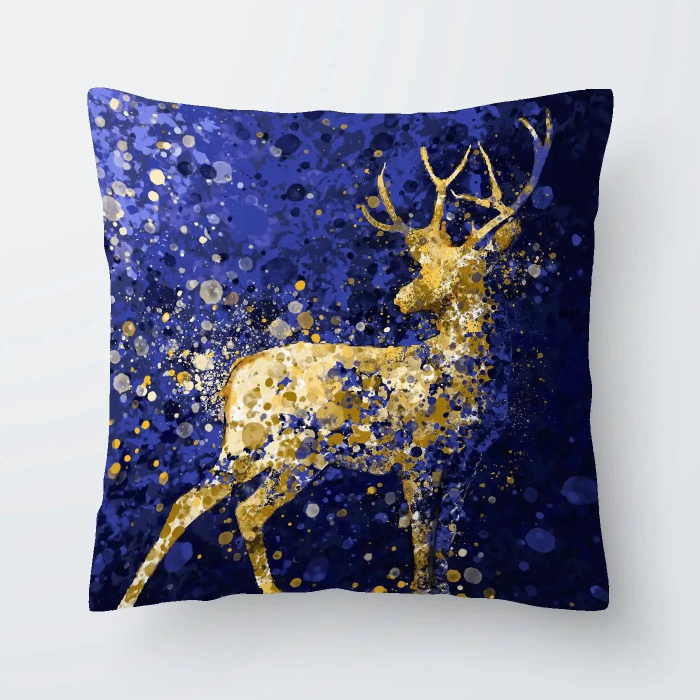 Navy Deer Splash Cushion Navy Deer Splash Cushion wall art product Independent