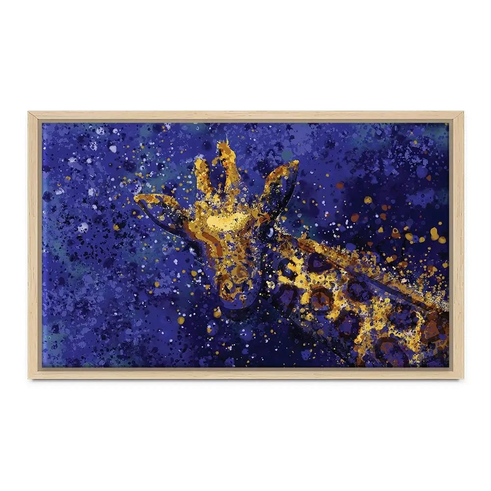 Navy Giraffe Splash Canvas Print Navy Giraffe Splash Canvas Print wall art product D Mosconi