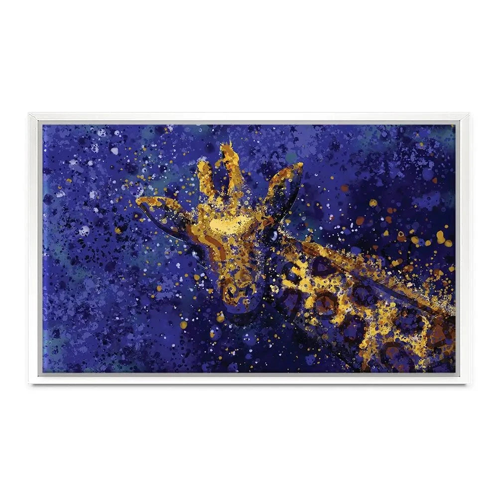 Navy Giraffe Splash Canvas Print Navy Giraffe Splash Canvas Print wall art product D Mosconi