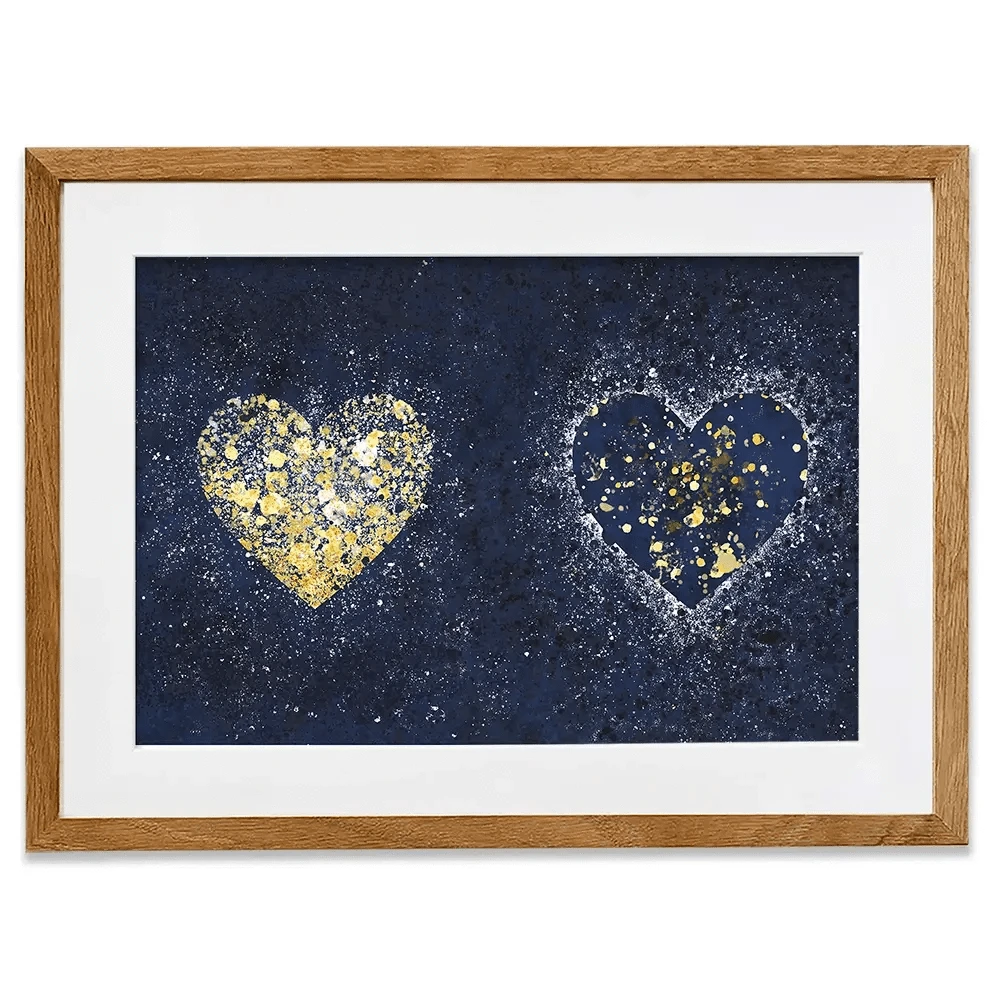 Navy Hearts Splatter Framed Art Print Navy Hearts Splatter Framed Art Print wall art product J Tonges