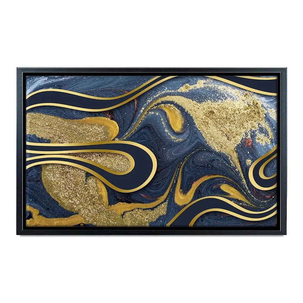 Navy Marble Canvas Print Navy Marble Canvas Print wall art product Ana Babii / Shutterstock