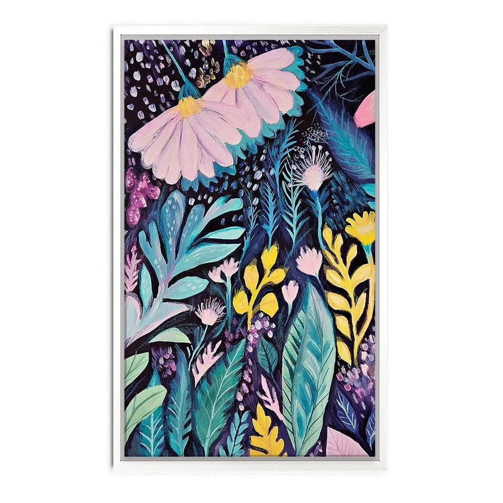 Navy Night Time Garden Canvas Print Navy Night Time Garden Canvas Print wall art product Tanya Ocean