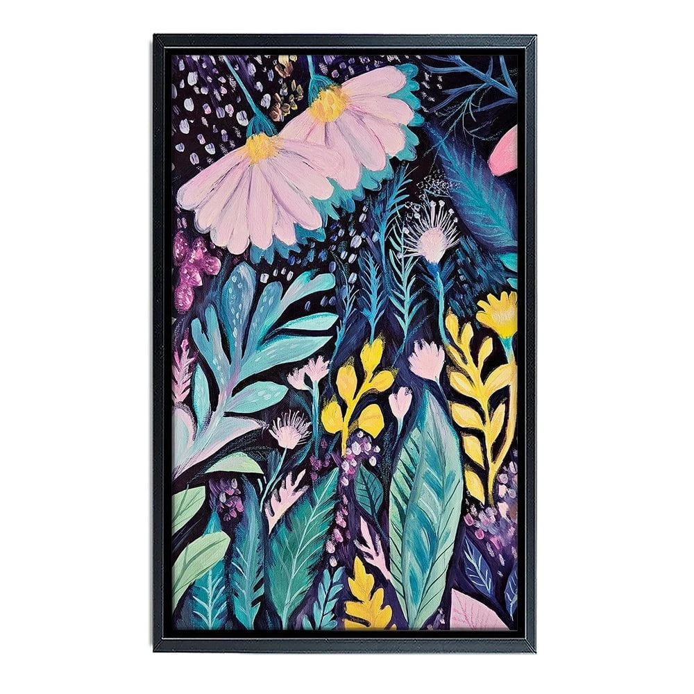 Navy Night Time Garden Canvas Print Navy Night Time Garden Canvas Print wall art product Tanya Ocean