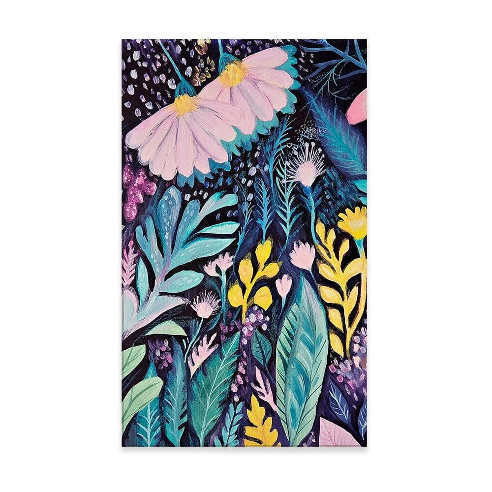 Navy Night Time Garden Canvas Print Navy Night Time Garden Canvas Print wall art product Tanya Ocean