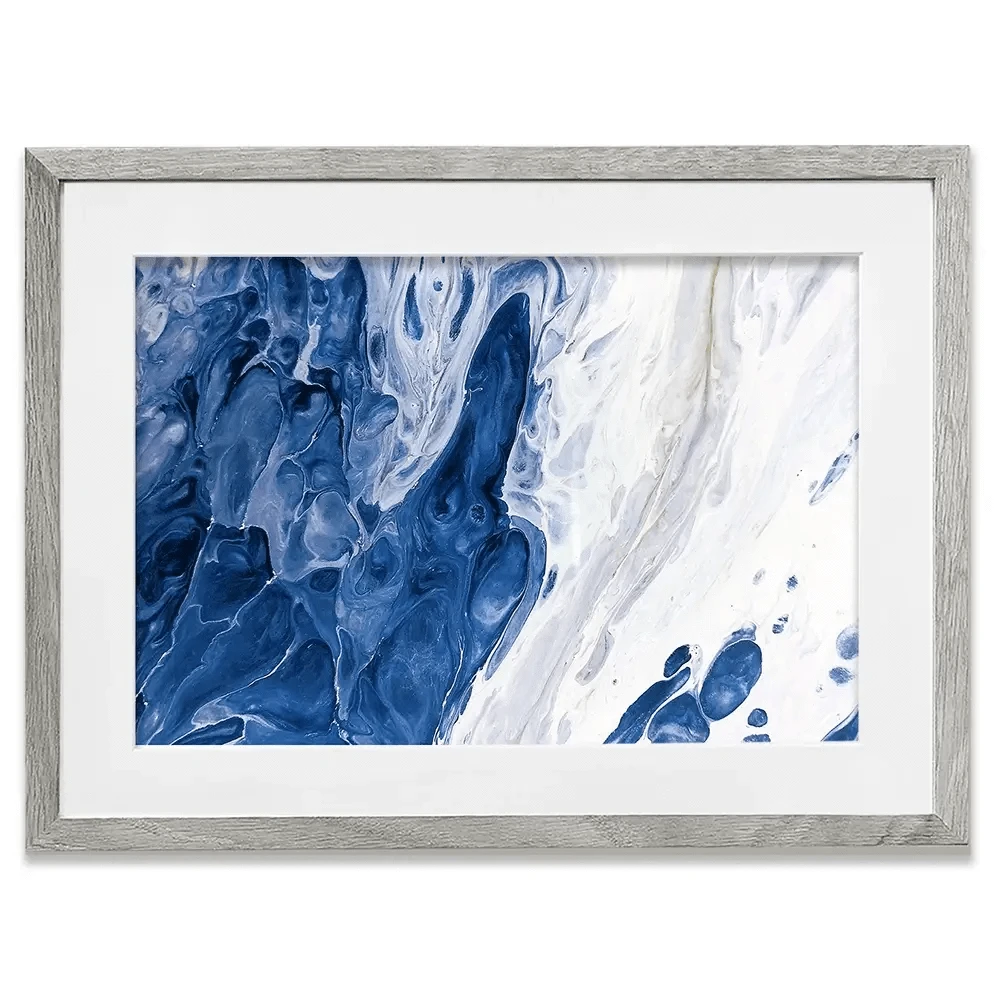 Navy White Mix Framed Art Print Navy White Mix Framed Art Print wall art product Ksenia Zu / Shutterstock