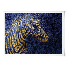 Navy Zebra Splash Art Print Navy Zebra Splash Art Print wall art product D Mosconi