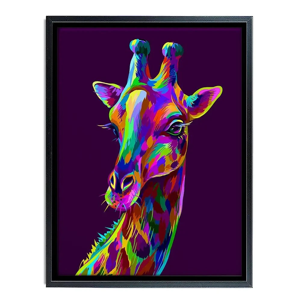 Neon Giraffe Canvas Print Neon Giraffe Canvas Print wall art product AnastasiaOsipova / Shutterstock
