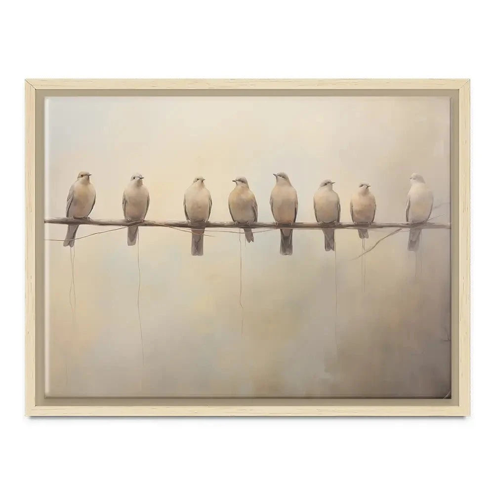 Neutral Doves Canvas Print Neutral Doves Canvas Print wall art product Arlington Prints - Independent