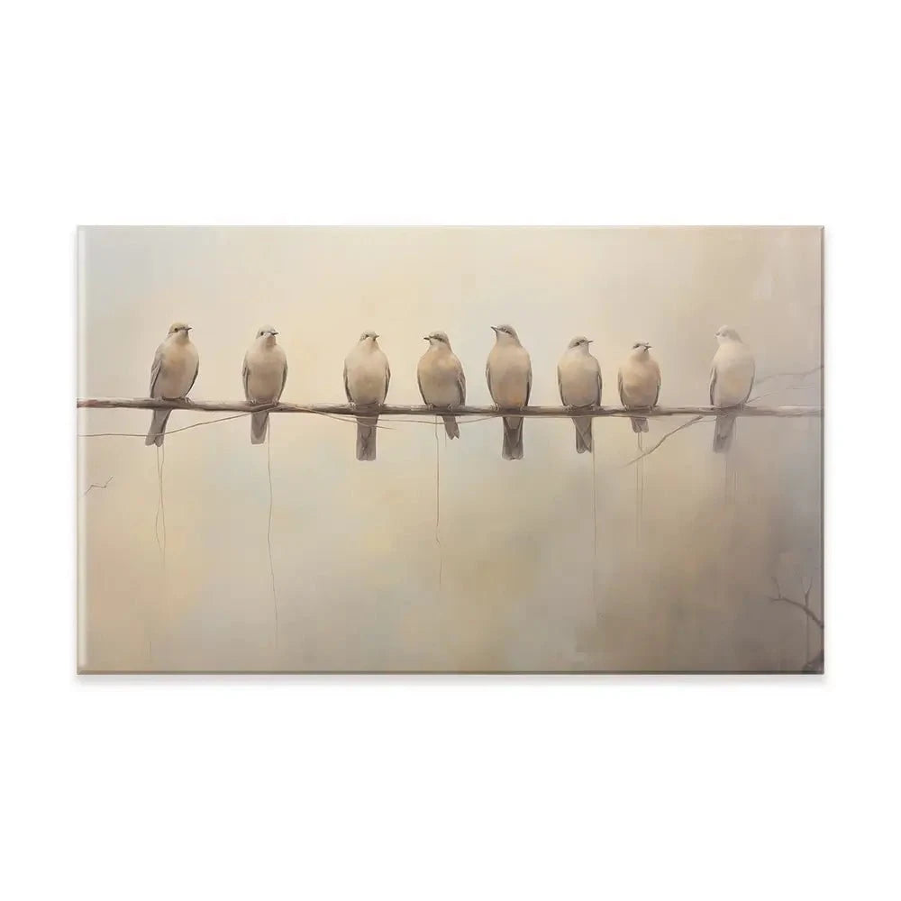 Neutral Doves Canvas Print Neutral Doves Canvas Print wall art product Arlington Prints - Independent