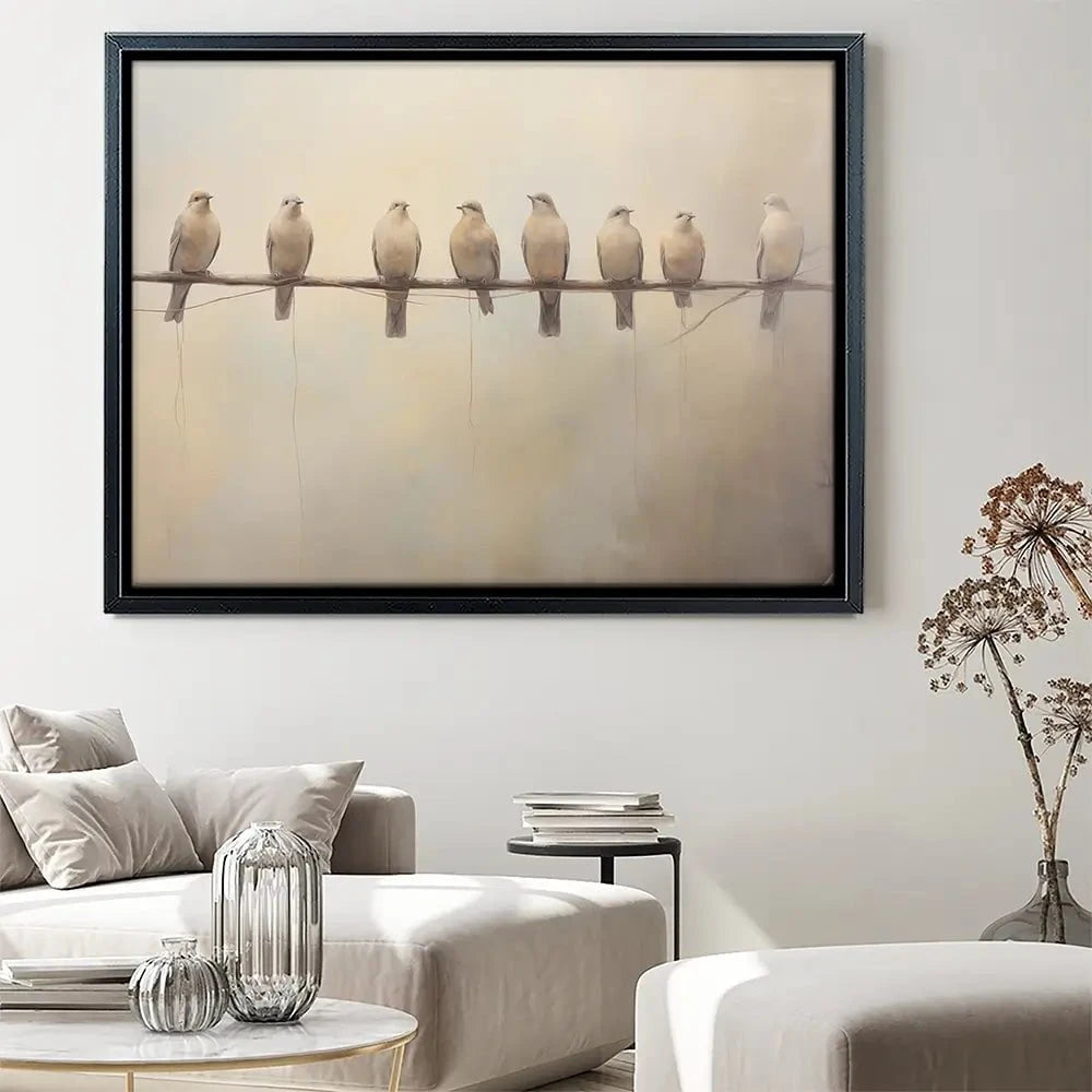 Neutral Doves Canvas Print Neutral Doves Canvas Print wall art product Arlington Prints - Independent