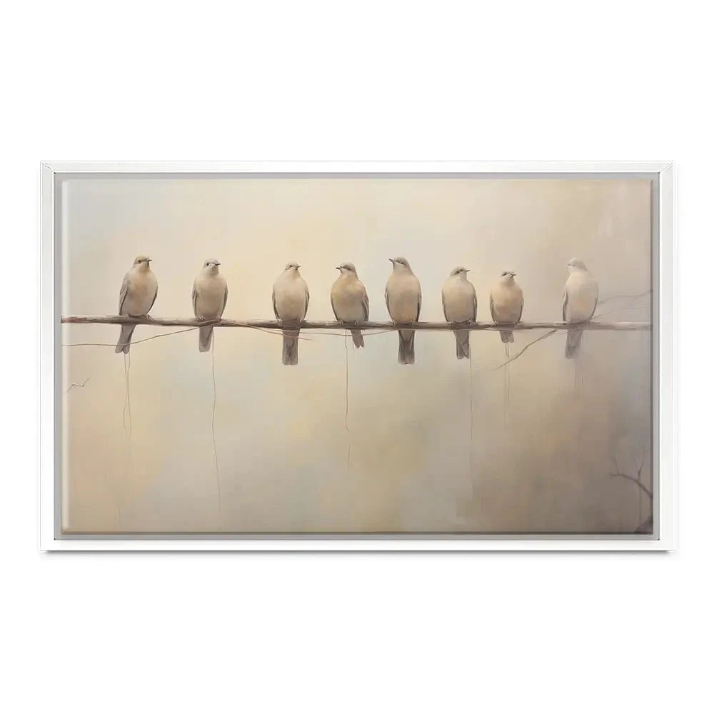 Neutral Doves Canvas Print Neutral Doves Canvas Print wall art product Arlington Prints - Independent