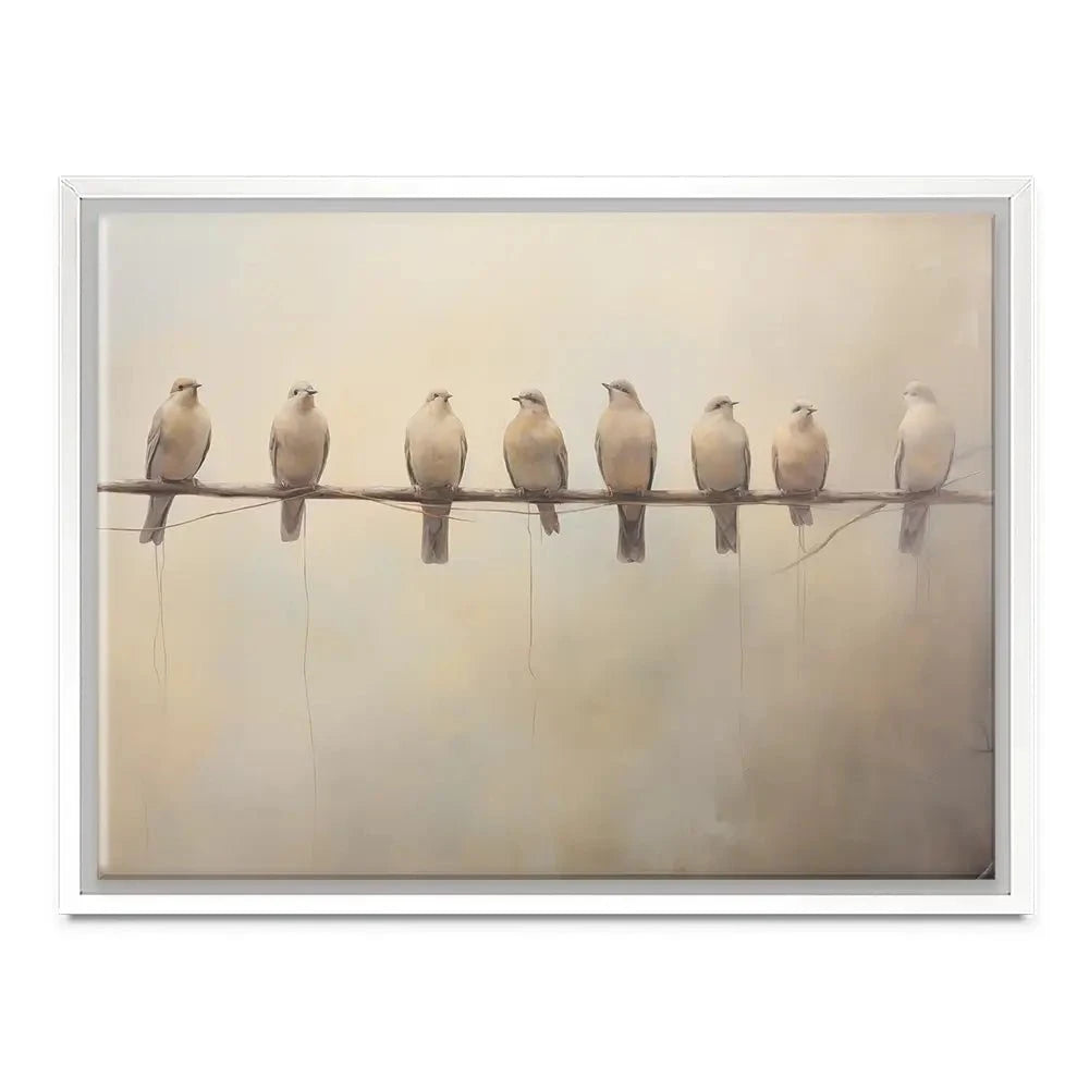 Neutral Doves Canvas Print Neutral Doves Canvas Print wall art product Arlington Prints - Independent
