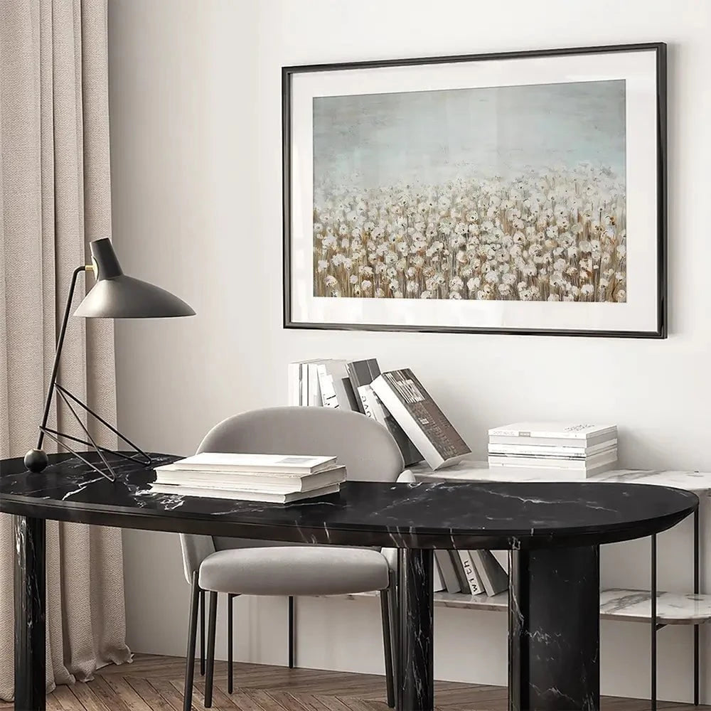 Neutral Florals Framed Art Print Neutral Florals Framed Art Print wall art product CHENYU ARTS / Shutterstock