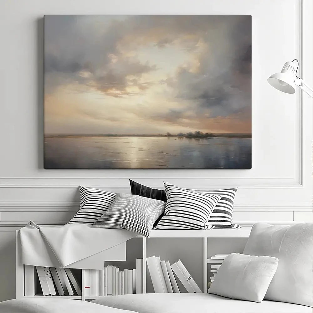 Neutral Stormy Sky Canvas Print Neutral Stormy Sky Canvas Print wall art product Arlington Prints - Independent