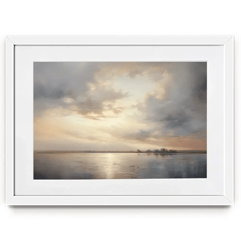 Neutral Stormy Sky Framed Art Print Neutral Stormy Sky Framed Art Print wall art product Arlington Prints - Independent