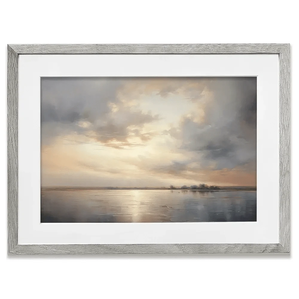 Neutral Stormy Sky Framed Art Print Neutral Stormy Sky Framed Art Print wall art product Arlington Prints - Independent