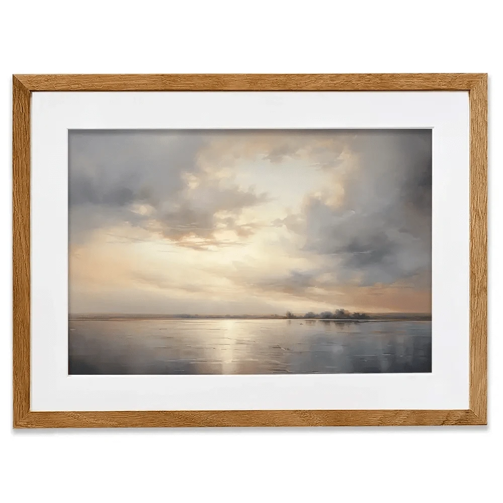 Neutral Stormy Sky Framed Art Print Neutral Stormy Sky Framed Art Print wall art product Arlington Prints - Independent
