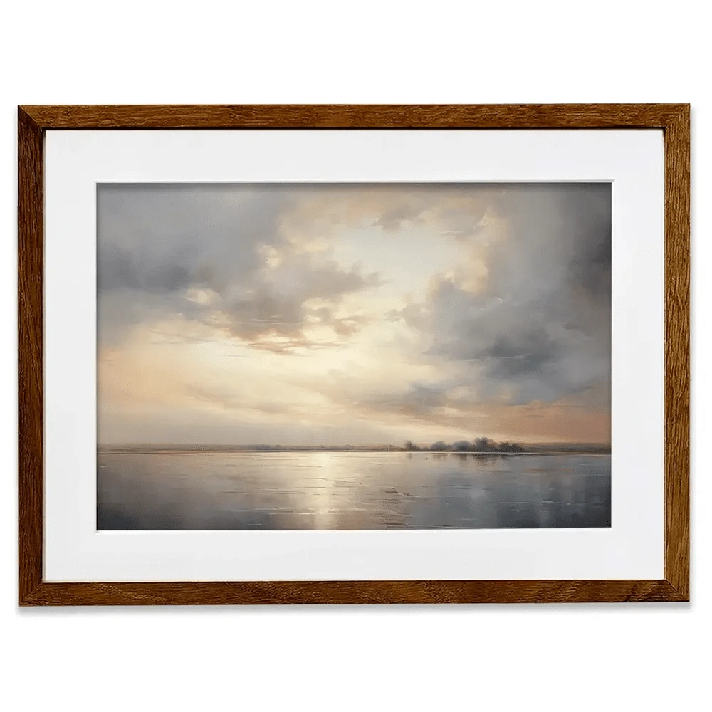 Neutral Stormy Sky Framed Art Print Neutral Stormy Sky Framed Art Print wall art product Arlington Prints - Independent