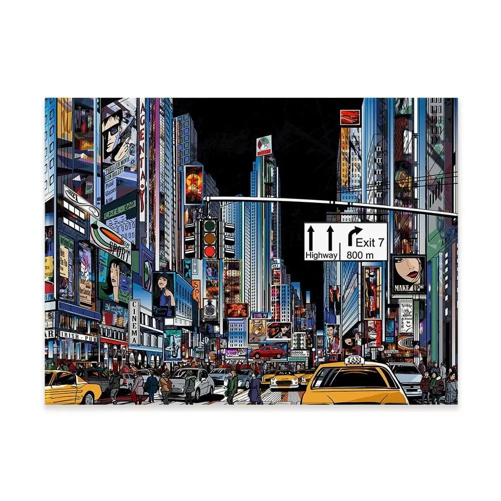 New York At Night Canvas Print New York At Night Canvas Print wall art product isaxar / Shutterstock