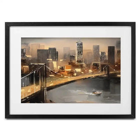 New York From Afar Framed Art Print New York From Afar Framed Art Print wall art product lisima / Shutterstock