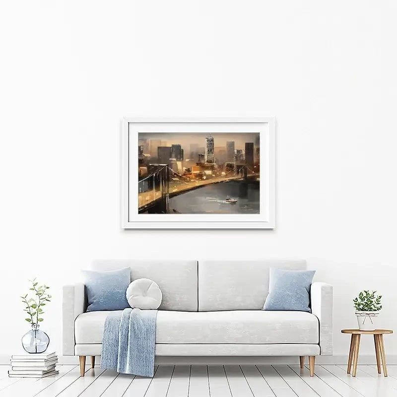 New York From Afar Framed Art Print New York From Afar Framed Art Print wall art product lisima / Shutterstock
