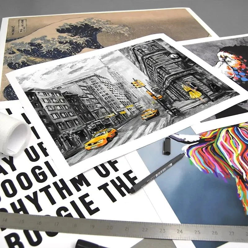 New York In Grey And Yellow Art Print New York In Grey And Yellow Art Print wall art product lisima / Shutterstock