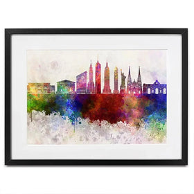 New York Skyline Framed Art Print New York Skyline Framed Art Print wall art product Cristina Romero Palma / Shutterstock