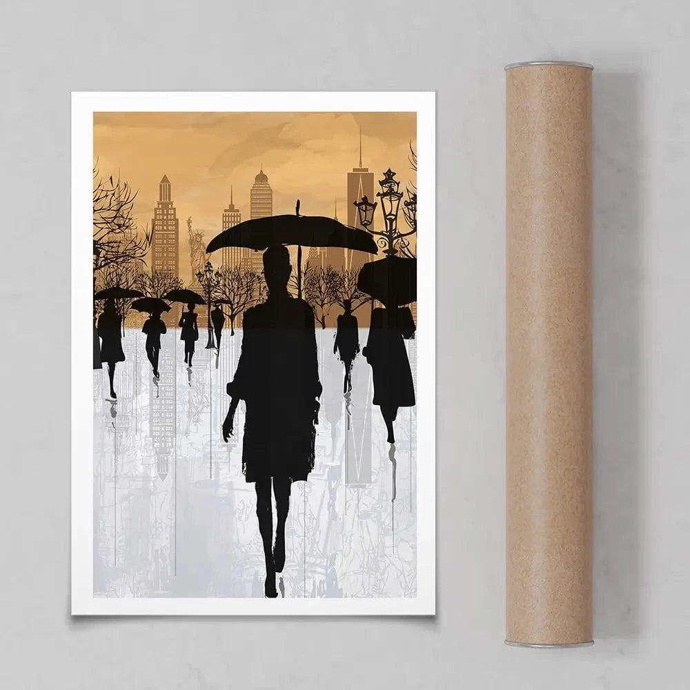 New York Umbrellas Art Print New York Umbrellas Art Print wall art product isaxar / Shutterstock