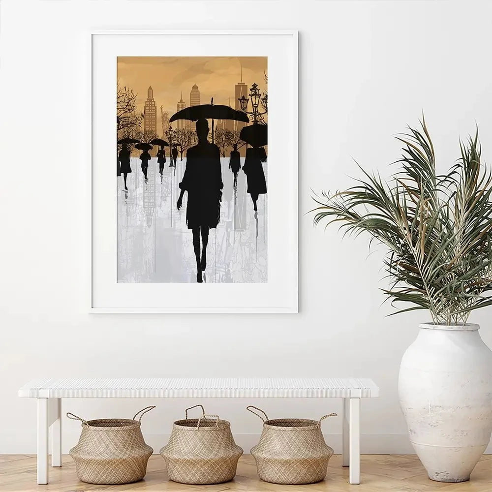 New York Umbrellas Framed Art Print New York Umbrellas Framed Art Print wall art product isaxar / Shutterstock