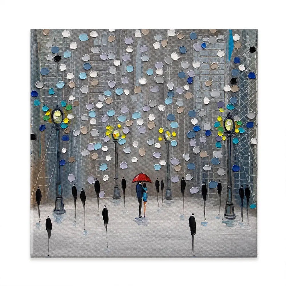 Night City Park Square Canvas Print Night City Park Square Canvas Print wall art product Ekaterina Ermilkina