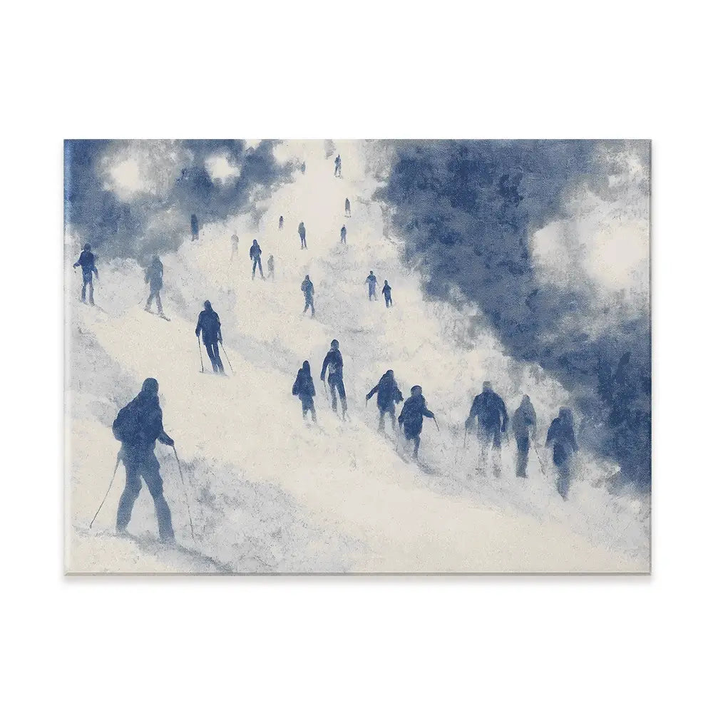 Night Skiers Canvas Print Night Skiers Canvas Print wall art product Chromatic Storm Studio
