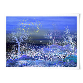 Night Snowfall Art Print wall art product / Shutterstock