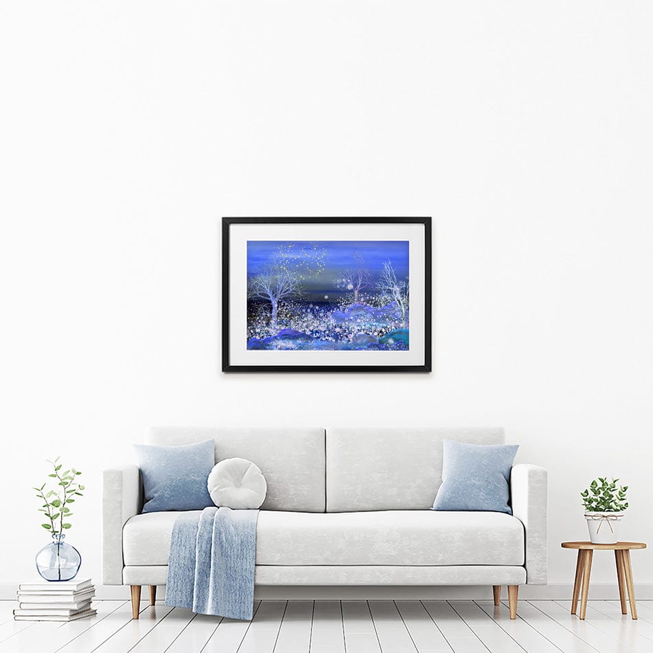 Night Snowfall Framed Art Print wall art product kasyanovart / Shutterstock