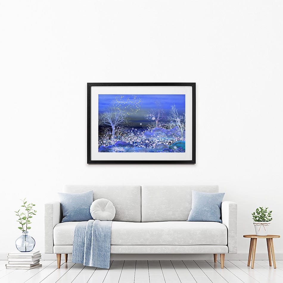 Night Snowfall Framed Art Print wall art product kasyanovart / Shutterstock