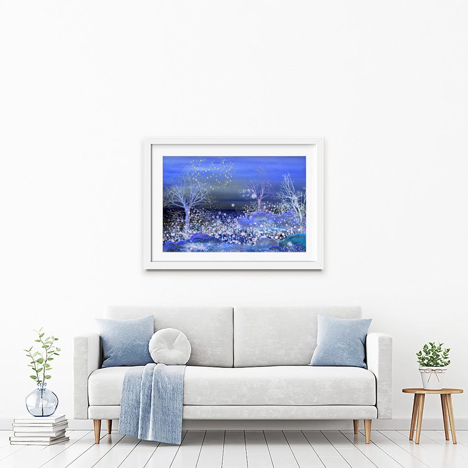 Night Snowfall Framed Art Print wall art product kasyanovart / Shutterstock