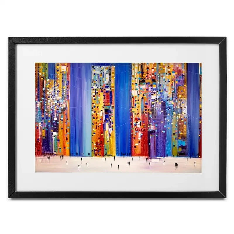 Night Streets Framed Art Print Night Streets Framed Art Print wall art product Ekaterina Ermilkina