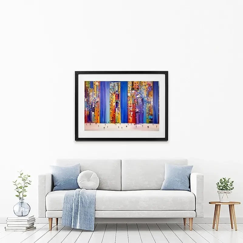 Night Streets Framed Art Print Night Streets Framed Art Print wall art product Ekaterina Ermilkina