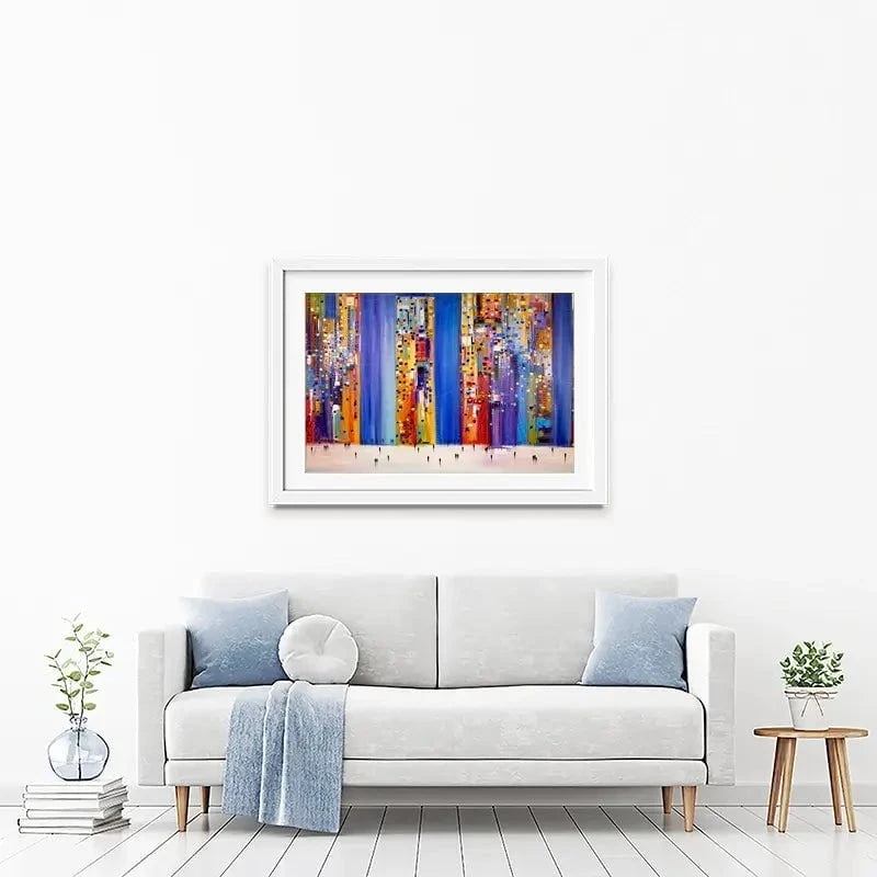 Night Streets Framed Art Print Night Streets Framed Art Print wall art product Ekaterina Ermilkina