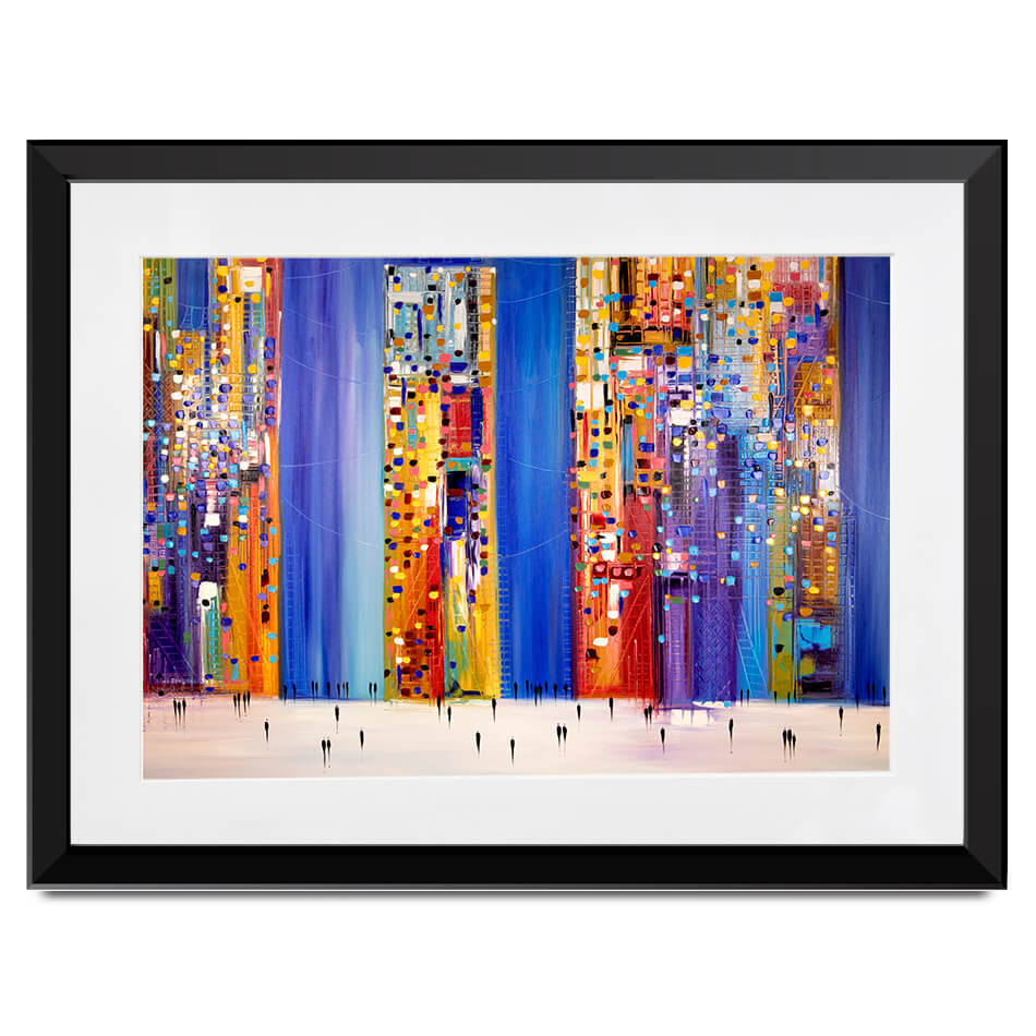 Night Streets Framed Art Print Night Streets Framed Art Print wall art product Ekaterina Ermilkina