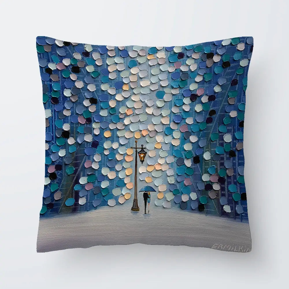 Night Stroll Cushion Night Stroll Cushion wall art product Ekaterina Ermilkina