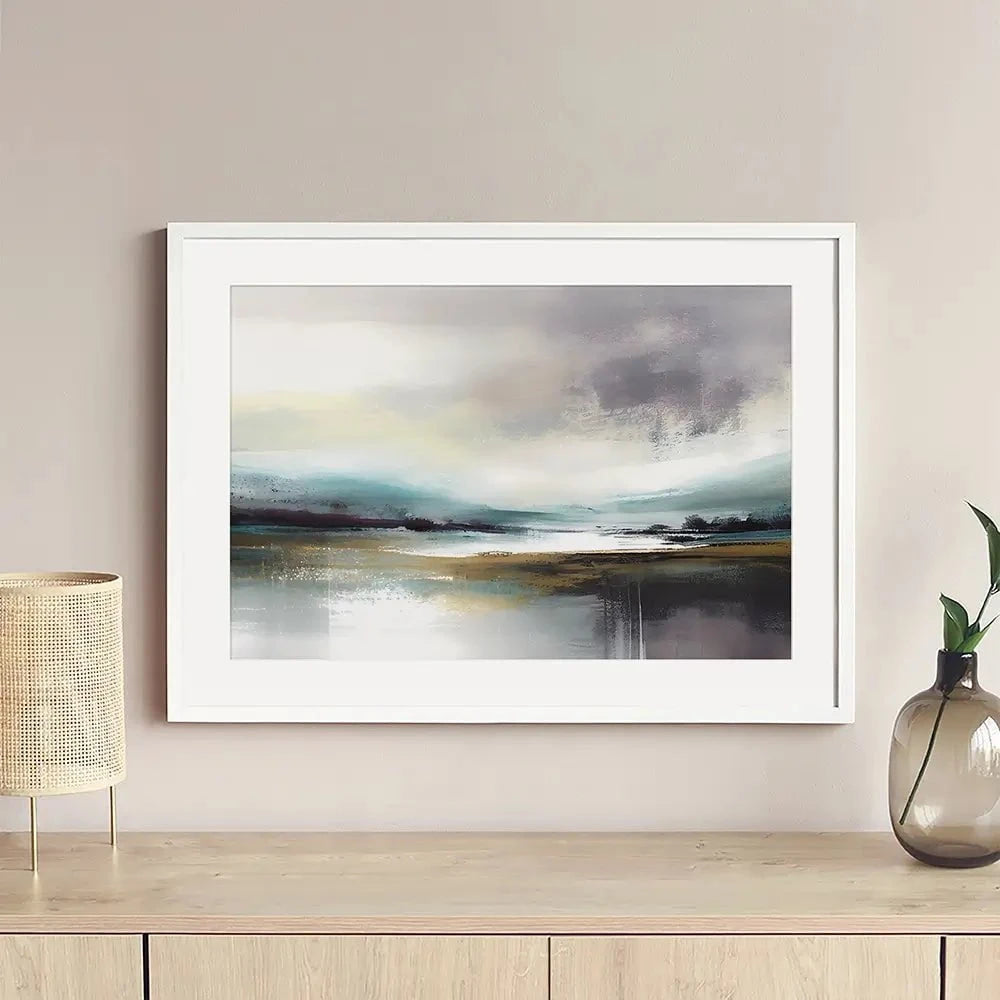 Nordic Landscape Framed Art Print Nordic Landscape Framed Art Print wall art product jesseyy / Shutterstock