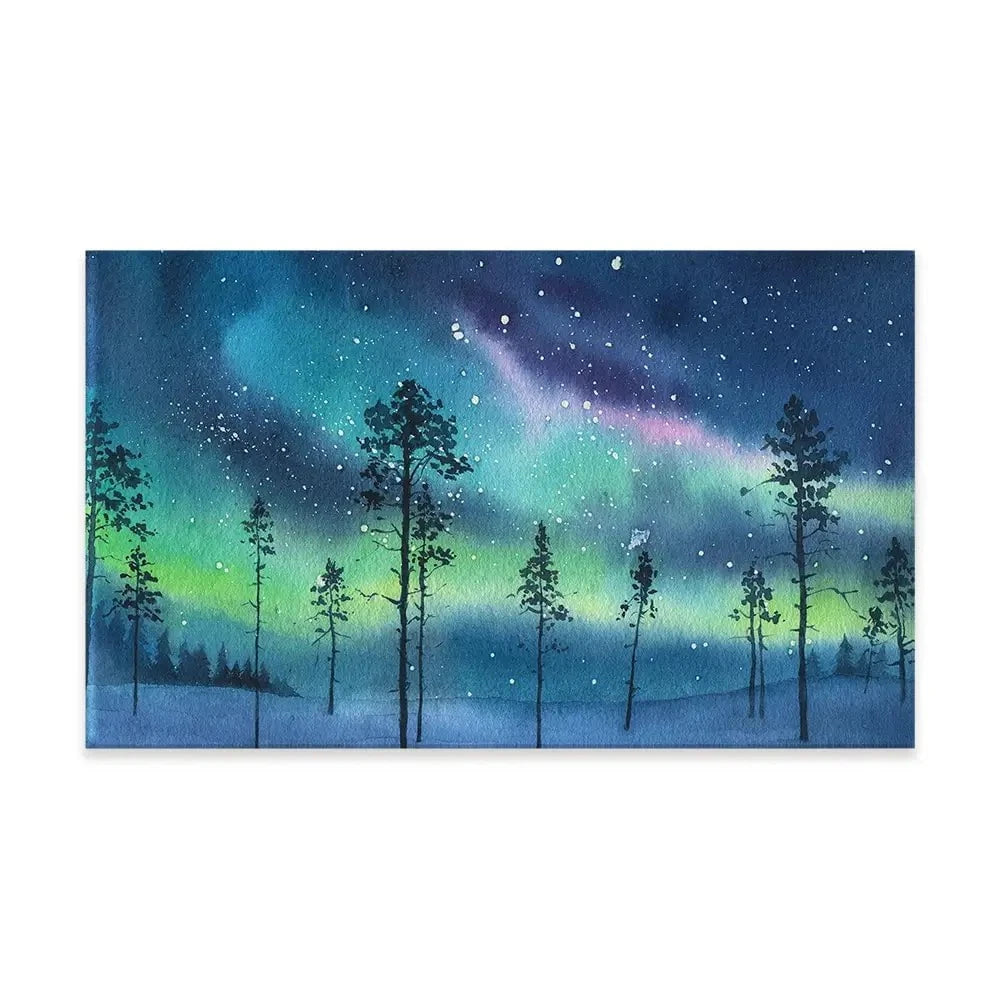 Northern Lights Canvas Print Northern Lights Canvas Print wall art product Dlinnychulok / Shutterstock