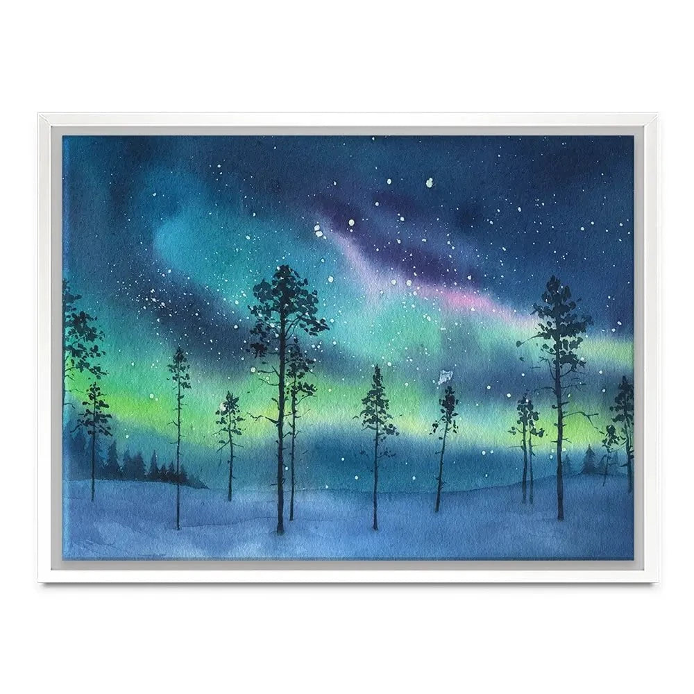 Northern Lights Canvas Print Northern Lights Canvas Print wall art product Dlinnychulok / Shutterstock