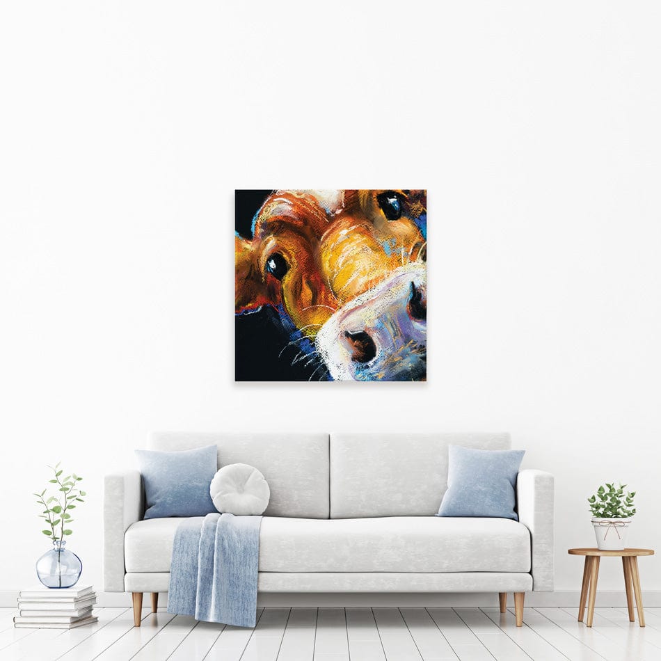 Nosy Cow Square Canvas Print wall art product Ivailo Nikolov / Shutterstock