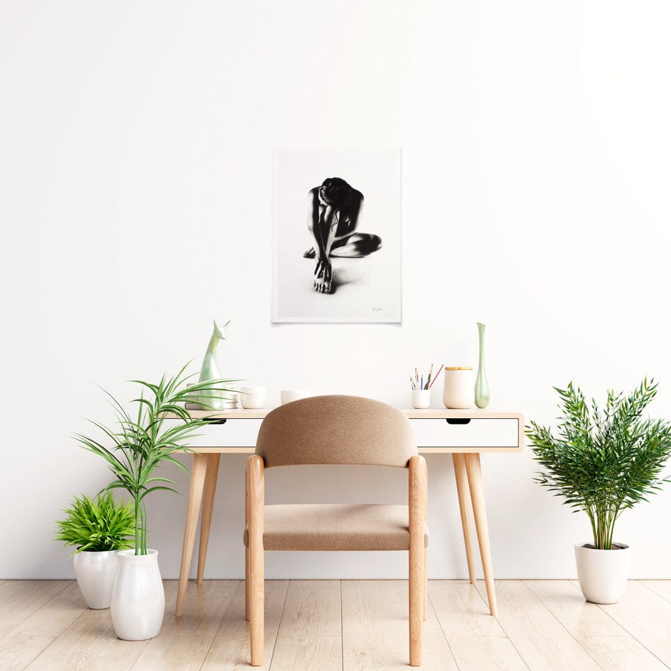 Nude Woman Charcoal Study 41 Art Print wall art product Ashvin Harrison