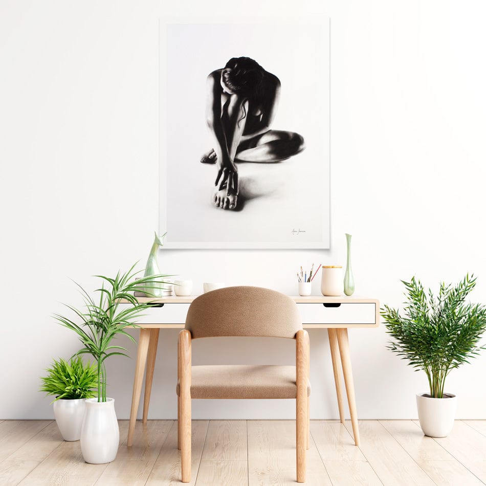 Nude Woman Charcoal Study 41 Art Print wall art product Ashvin Harrison