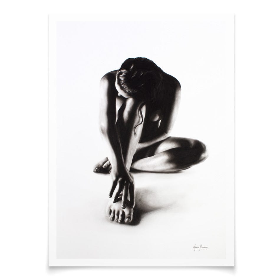 Nude Woman Charcoal Study 41 Art Print wall art product Ashvin Harrison